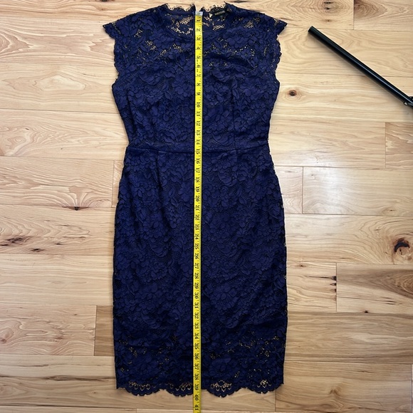 Miusol Deep Purple Retro Lace Dress | Large - Picture 5 of 9